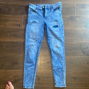 American eagle 8 regular patched jeans